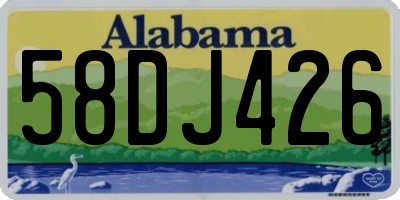 AL license plate 58DJ426