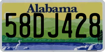 AL license plate 58DJ428