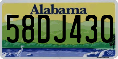 AL license plate 58DJ430