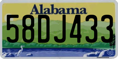 AL license plate 58DJ433