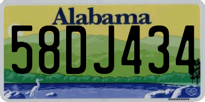 AL license plate 58DJ434