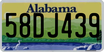 AL license plate 58DJ439