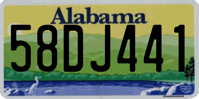 AL license plate 58DJ441