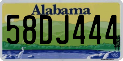AL license plate 58DJ444