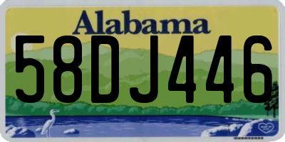 AL license plate 58DJ446