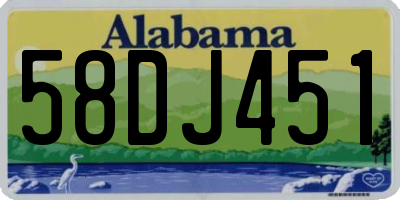 AL license plate 58DJ451