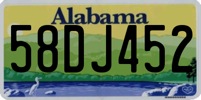 AL license plate 58DJ452