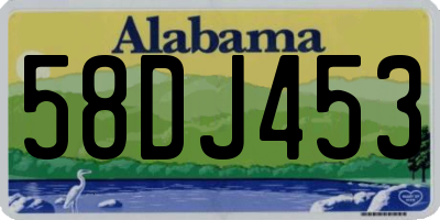 AL license plate 58DJ453