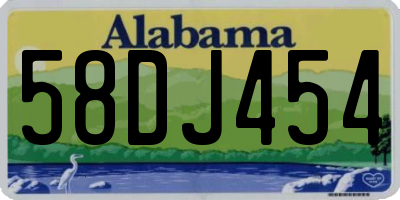 AL license plate 58DJ454