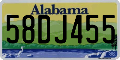 AL license plate 58DJ455