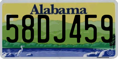 AL license plate 58DJ459