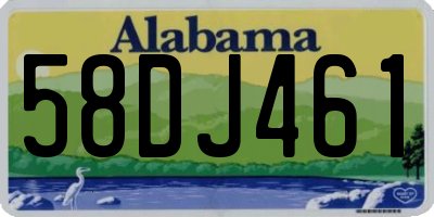 AL license plate 58DJ461
