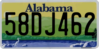 AL license plate 58DJ462