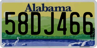 AL license plate 58DJ466