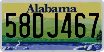 AL license plate 58DJ467
