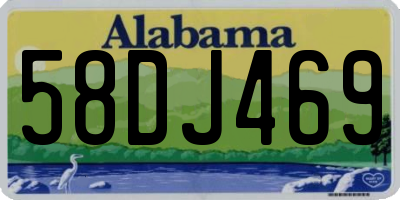 AL license plate 58DJ469