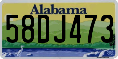 AL license plate 58DJ473