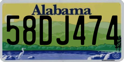 AL license plate 58DJ474