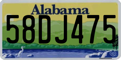 AL license plate 58DJ475