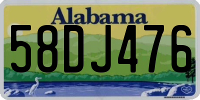 AL license plate 58DJ476