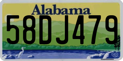 AL license plate 58DJ479