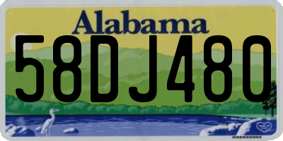 AL license plate 58DJ480