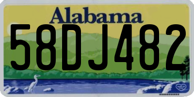 AL license plate 58DJ482