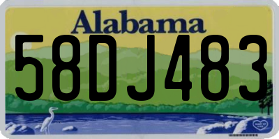 AL license plate 58DJ483