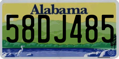 AL license plate 58DJ485