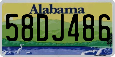 AL license plate 58DJ486