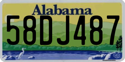 AL license plate 58DJ487