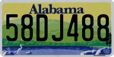 AL license plate 58DJ488