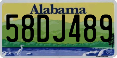 AL license plate 58DJ489
