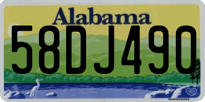 AL license plate 58DJ490