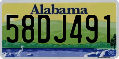 AL license plate 58DJ491