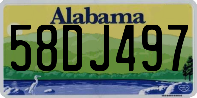 AL license plate 58DJ497