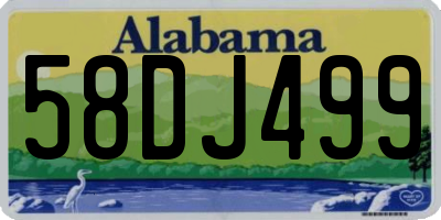 AL license plate 58DJ499