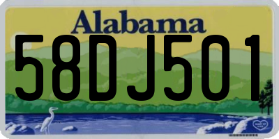 AL license plate 58DJ501