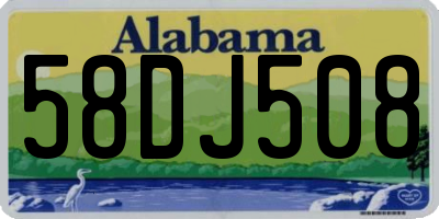 AL license plate 58DJ508