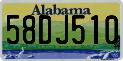 AL license plate 58DJ510