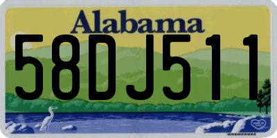 AL license plate 58DJ511
