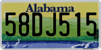 AL license plate 58DJ515