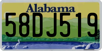 AL license plate 58DJ519