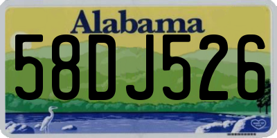 AL license plate 58DJ526