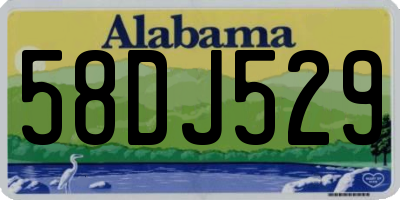 AL license plate 58DJ529