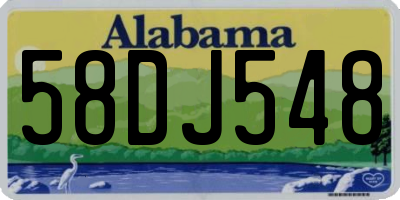 AL license plate 58DJ548