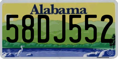 AL license plate 58DJ552
