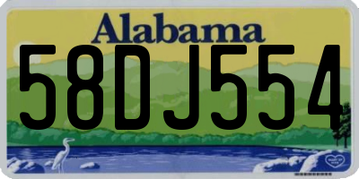 AL license plate 58DJ554