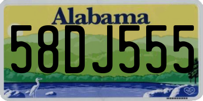 AL license plate 58DJ555