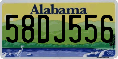 AL license plate 58DJ556